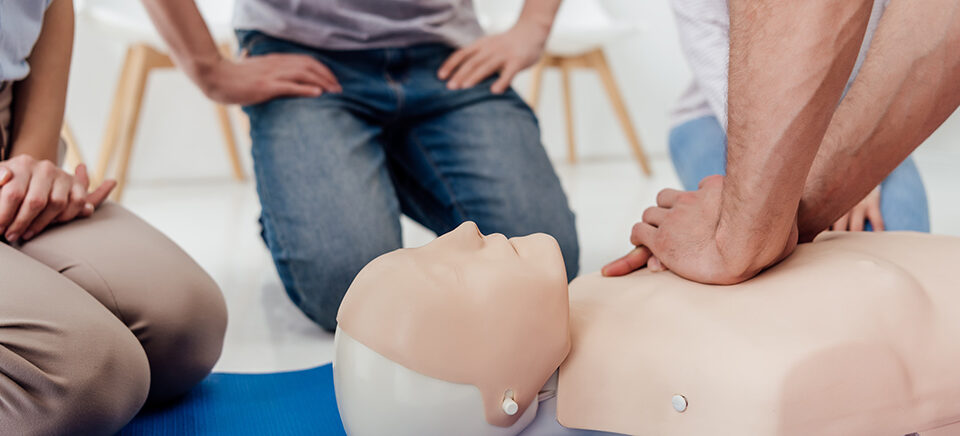 Citizens performing CPR.